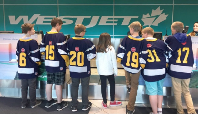 Children at the airport.