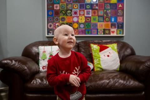 Daxton Schlosser, 4 ans, à l’OMRM à Edmonton